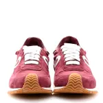 Nylon Suede Flow Runners Sneakers Burgundy White