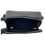 Prada Shoulder Bag Triangle Brick Saffiano Leather Black