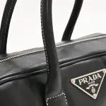 Black leather Hydra bowling handbag