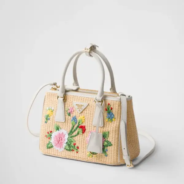 Small Galleria Saffiano Crochet Handbag