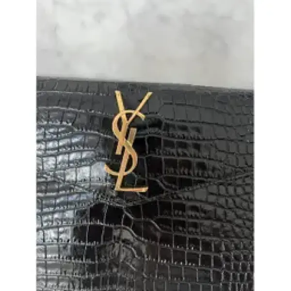 Black Leather Clutch Bag