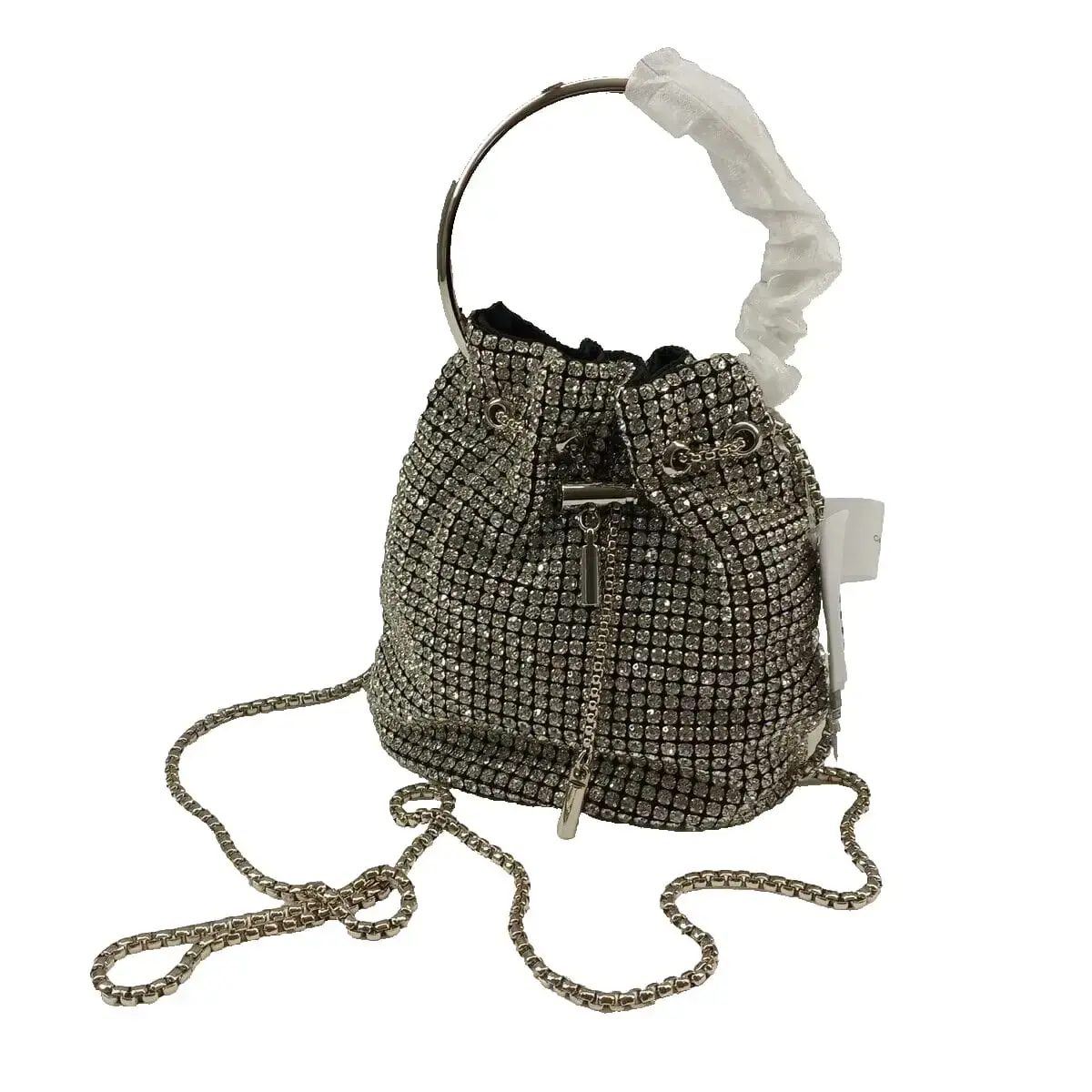 "Sparkling Rhinestone Bucket Bag"